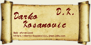 Darko Kosanović vizit kartica